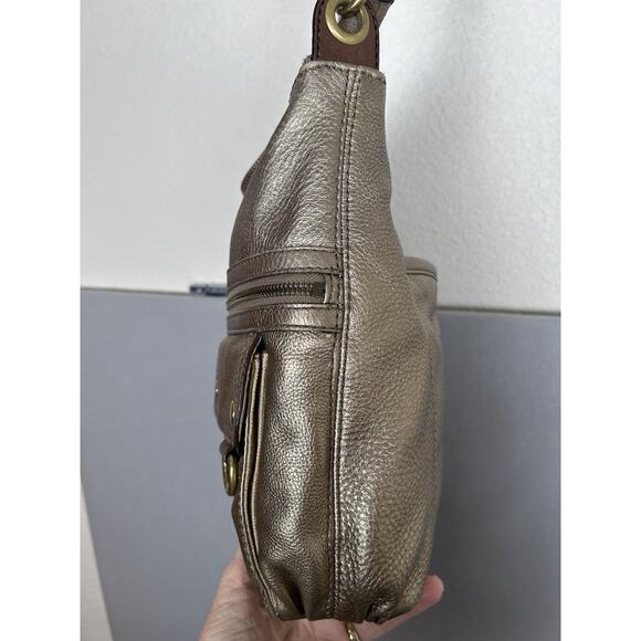 Fossil / Morgan / Traveler / Gold, Metallic / Leather / Crossbody / Bag - Picture 4 of 13